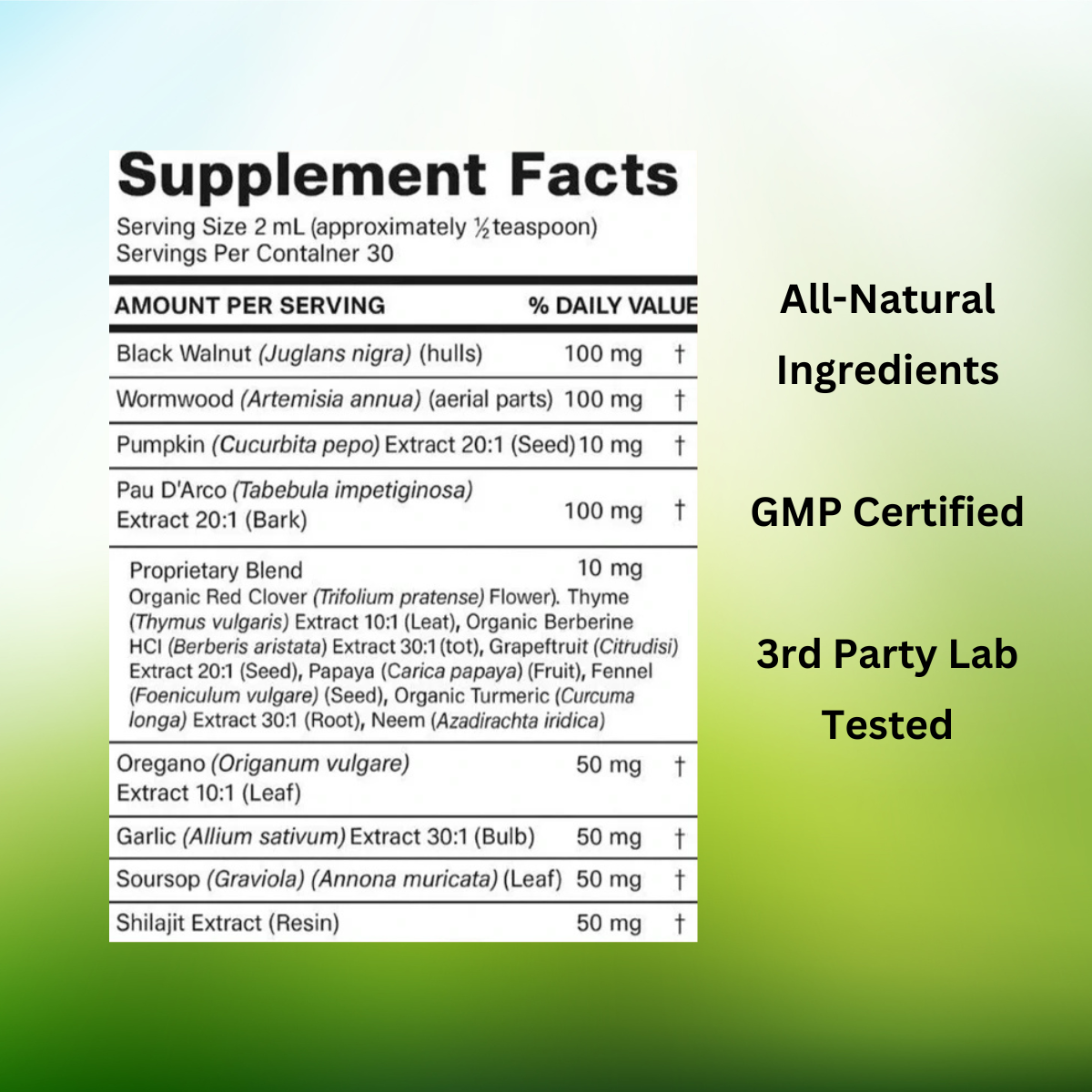 Black Walnut Wormwood Triple-Stage Parasite Cleanse